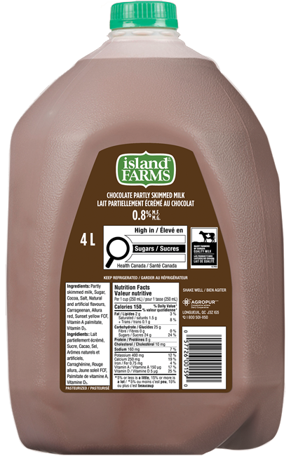 4L ISLAND FARMS CHOCOLATE MILK 0.8% JUG | Agropur Solutions